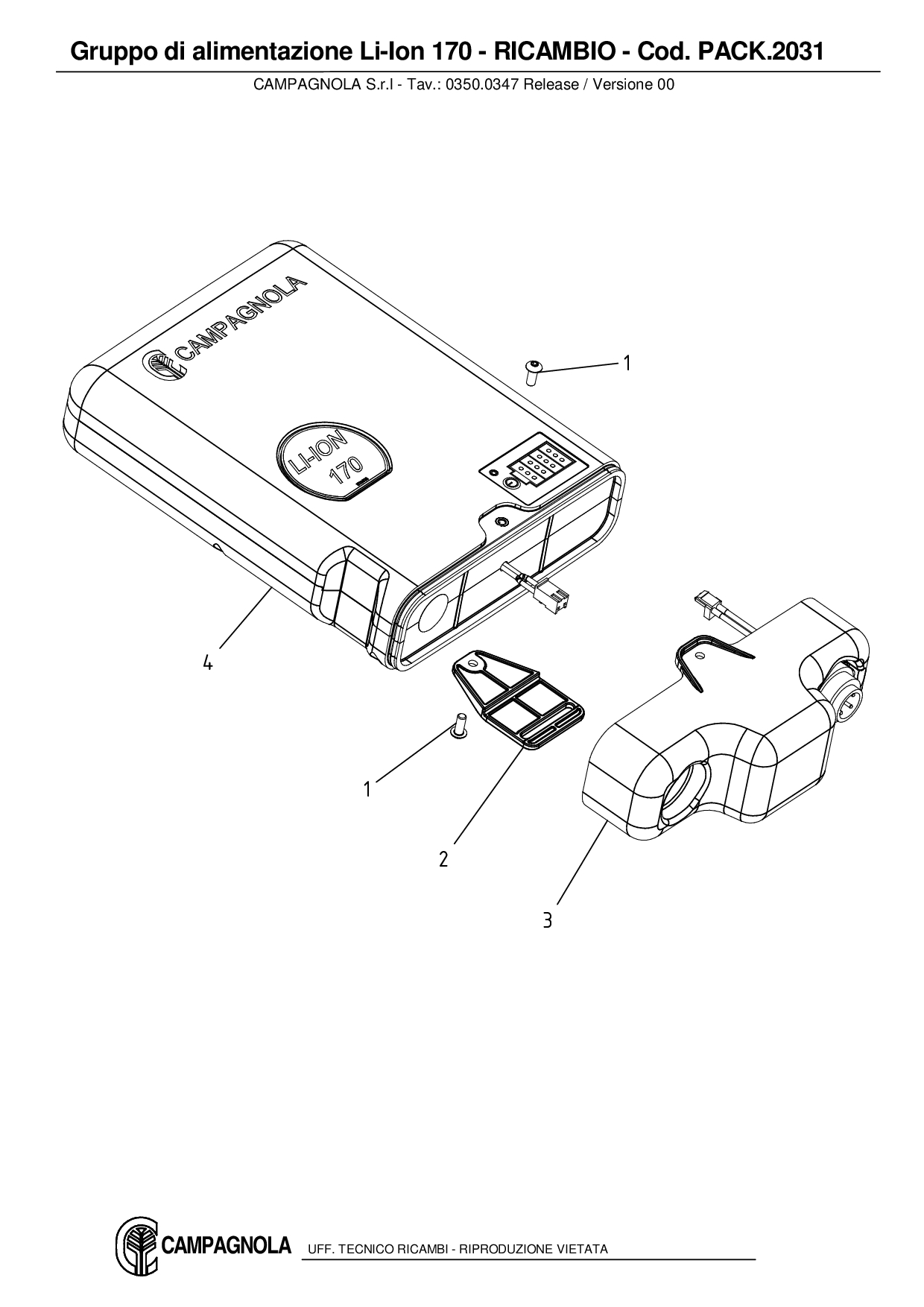 PACK.2031_Gruppo di alimentazione Li-Ion 170 – RICAMBIO